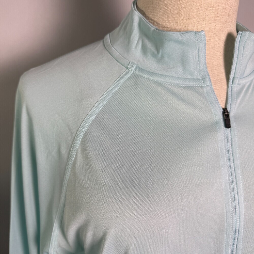 Zelos Women's 3X Light Blue Teal Half Zip Pullover Long Sleeve Activewear Top - Picture 3 of 11